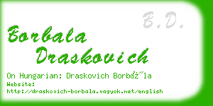 borbala draskovich business card